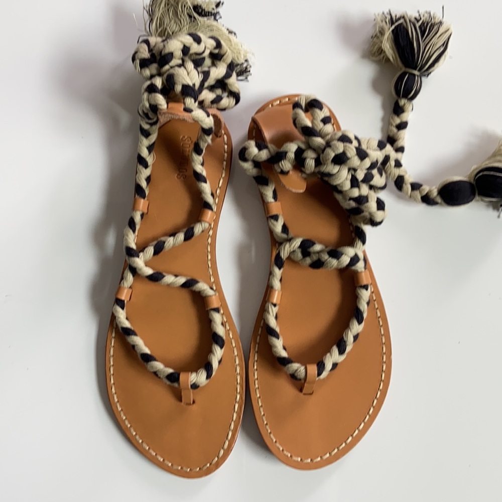 Soludos Black & Natural Gladiator Lace-up … - Picture 5 of 15